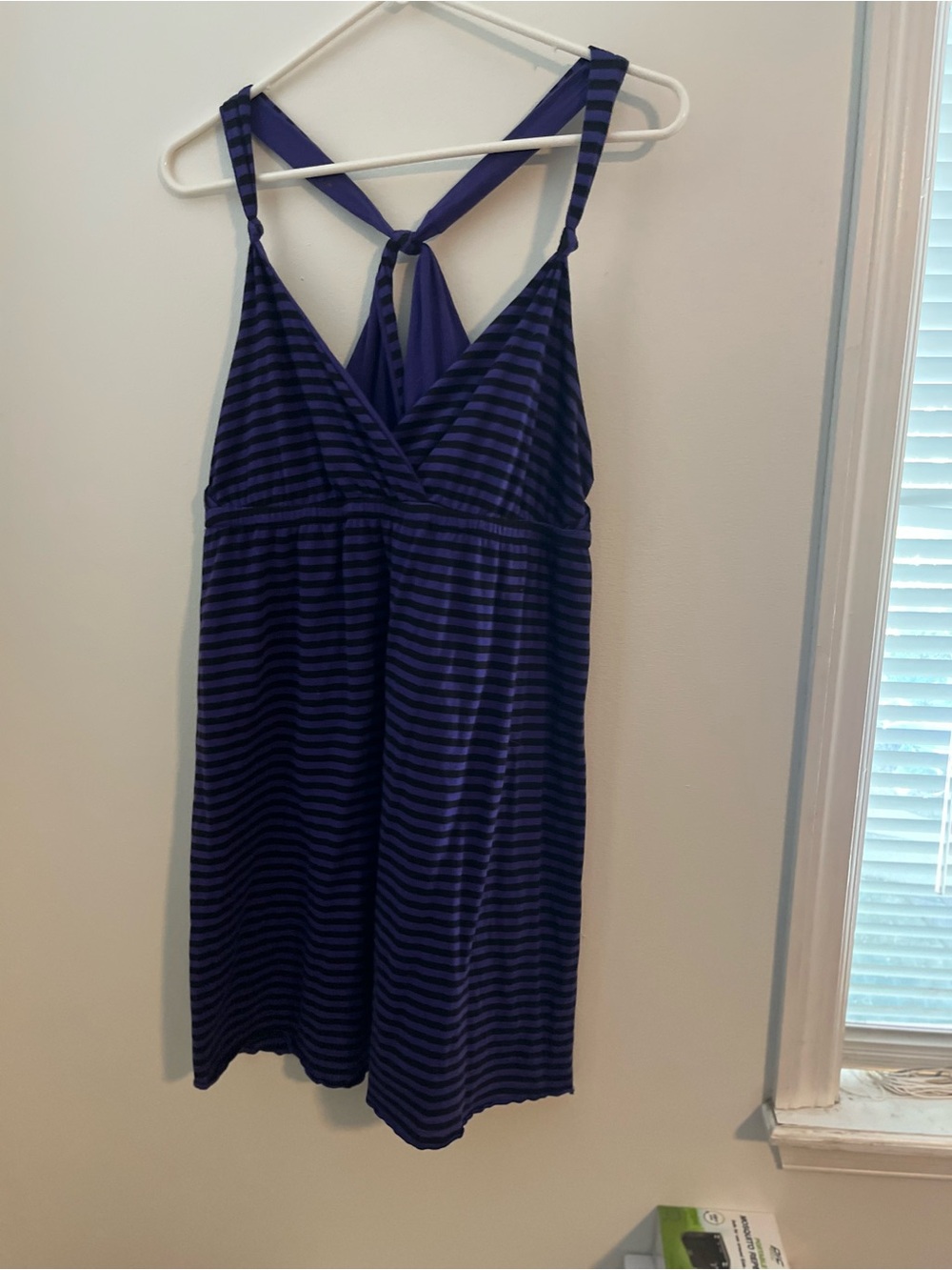 Girls' purple and Black Striped One-Piece Dress